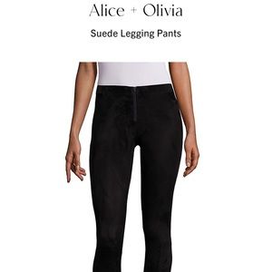 Alice and Olivia Genuine leather suede leggings